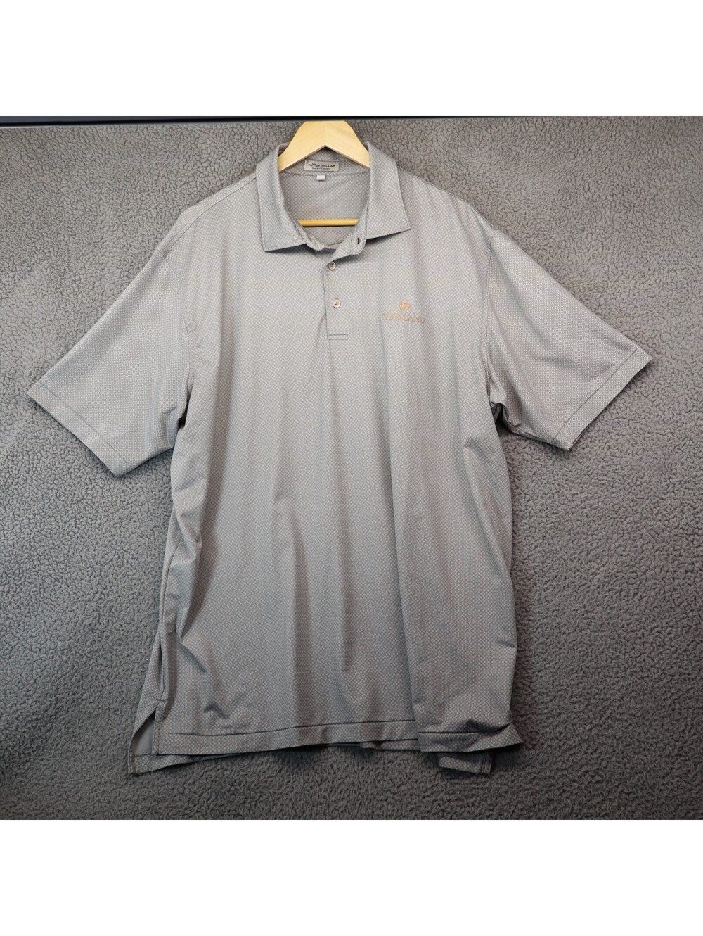 Peter Millar Primland Golf Polo Men XL Gray Summer Comfort